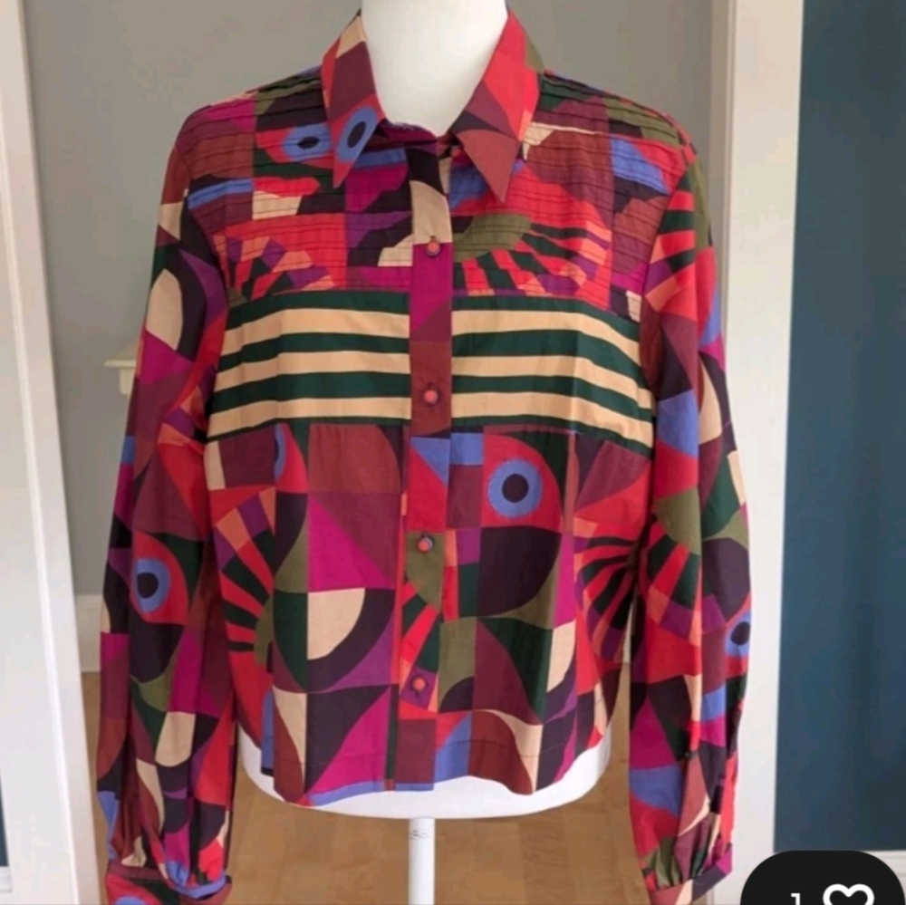 FARM Rio Multicolor Graphic Patchwork Blazer Jacket - Picture 10 of 11